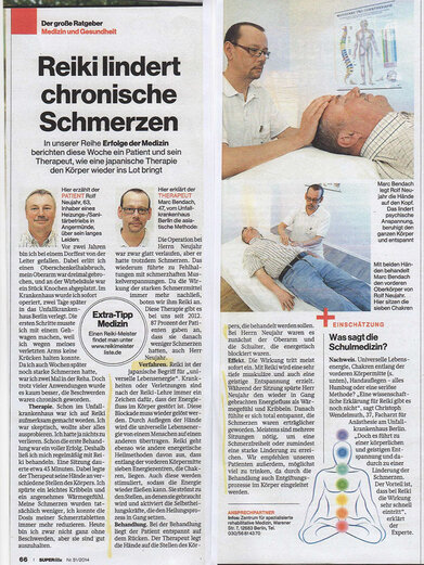 Reiki lindert chronische Schmerzen